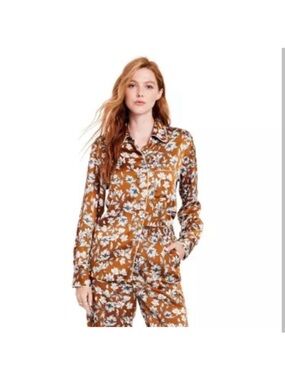 La Ligne x Target Rust Floral Long-Sleeve Pajama Set